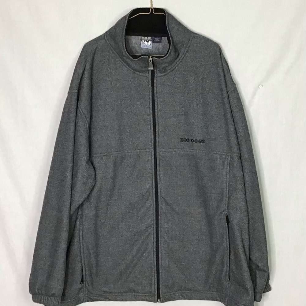 Polar Dogs 90's‎ Y2K High Tech Big Dogs Full Zip Fleece Jacket Gray Men's 2X